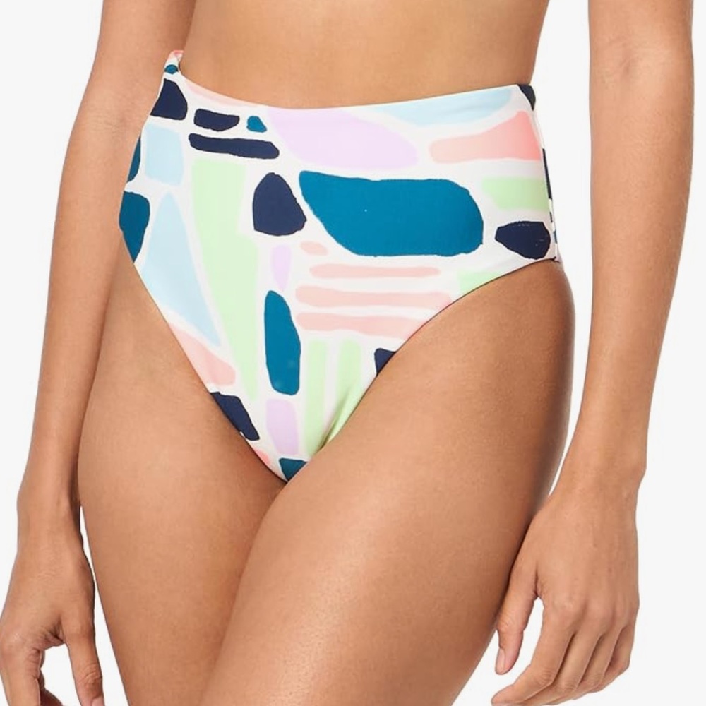 Carve Designs Multicolored Lani Pocket Compression Bikini Bottom N Pebble NWOT S